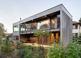 A modern log house in Germany