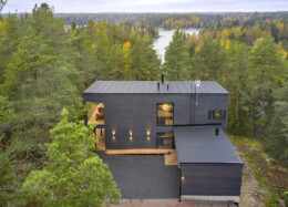 Individual modern log house