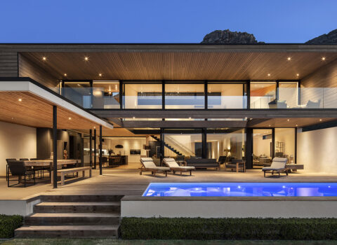 Modern log house Cape Town in South Africa